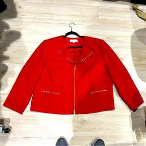 Beautiful plus size Tahari red jacket!